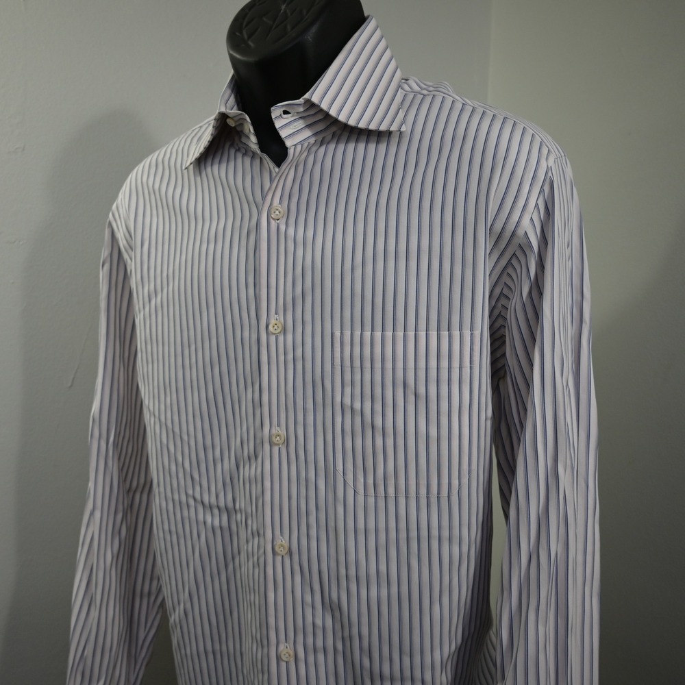 Pal‎ Zileri Button Up Mens Size 16.5 Large Striped Sartoriale Dress Shirt